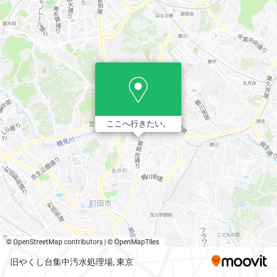 旧やくし台集中汚水処理場地図
