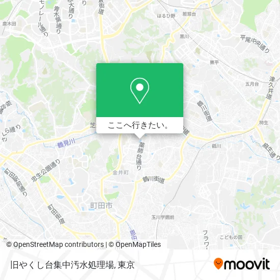 旧やくし台集中汚水処理場地図