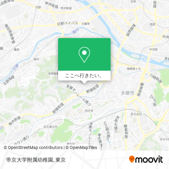 帝京大学附属幼稚園地図