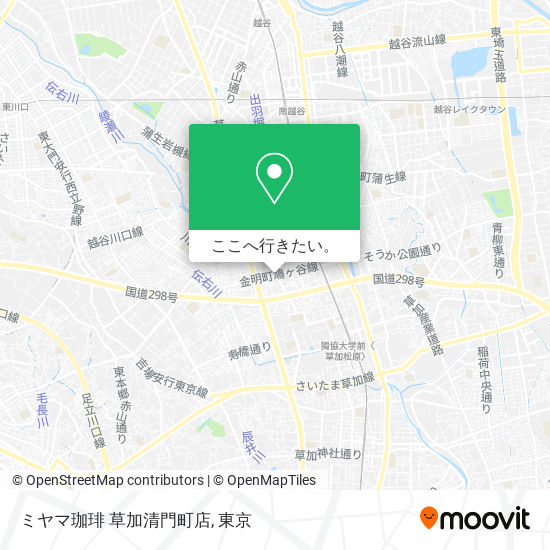 ミヤマ珈琲 草加清門町店地図