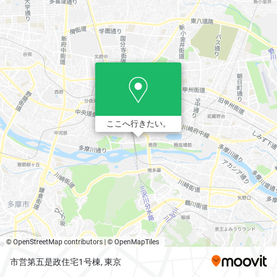 市営第五是政住宅1号棟地図