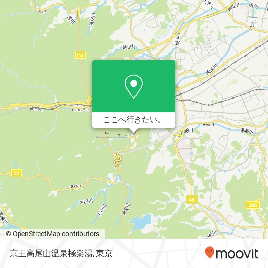 京王高尾山温泉極楽湯地図