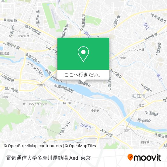 電気通信大学多摩川運動場 Aed地図