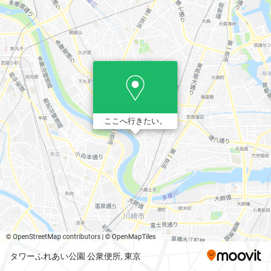 タワーふれあい公園 公衆便所地図