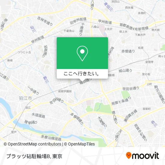 プラッツ砧駐輪場B地図