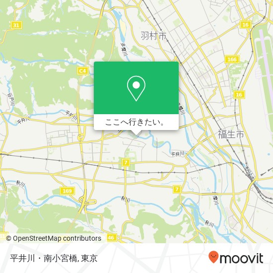 平井川・南小宮橋地図
