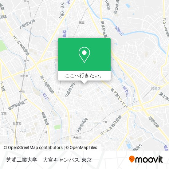 芝浦工業大学　大宮キャンパス地図
