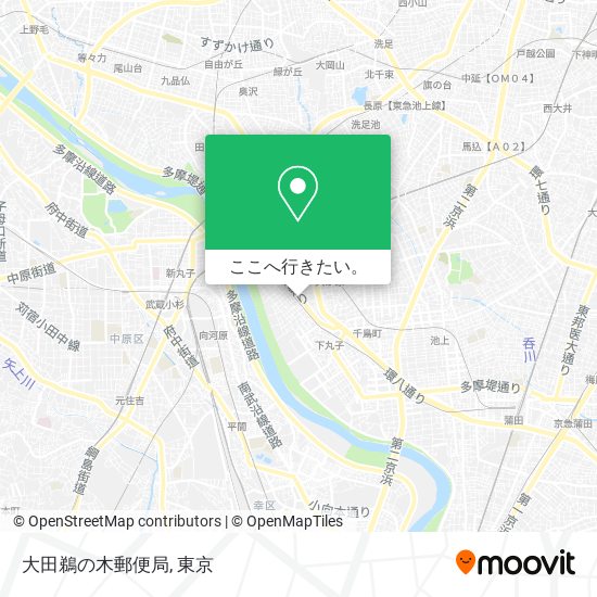 大田鵜の木郵便局地図