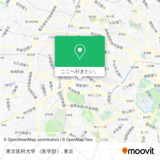 東京医科大学 （医学部）地図