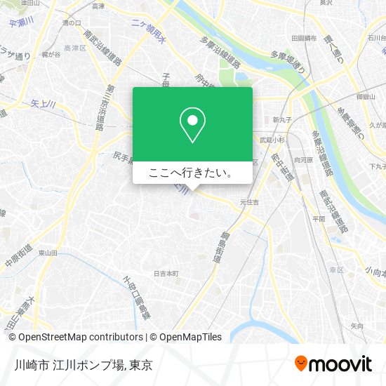 川崎市 江川ポンプ場地図