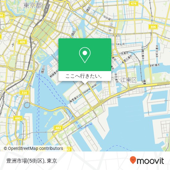 豊洲市場(5街区)地図
