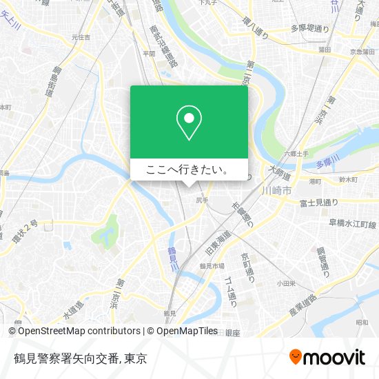 鶴見警察署矢向交番地図