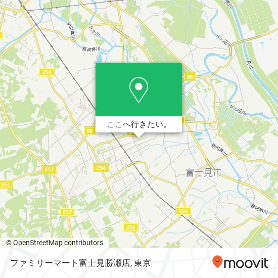 ファミリーマート富士見勝瀬店地図