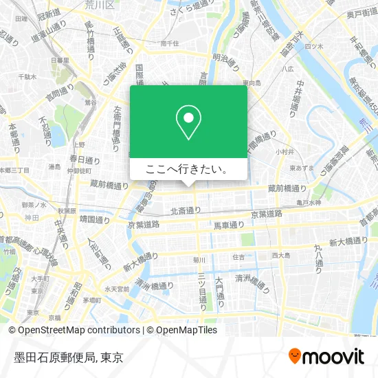 墨田石原郵便局地図