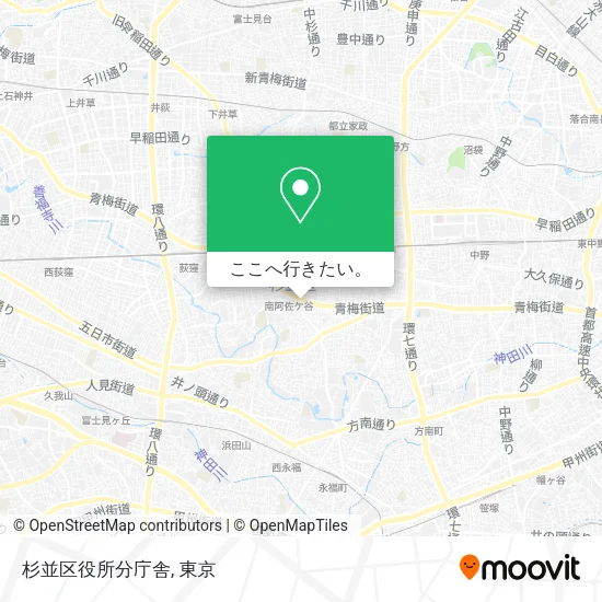 杉並区役所分庁舎地図