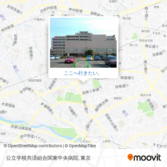 公立学校共済組合関東中央病院地図