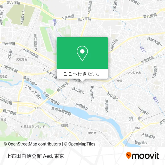 上布田自治会館 Aed地図
