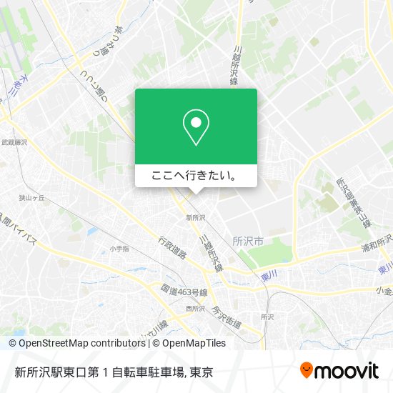新所沢駅東口第１自転車駐車場地図