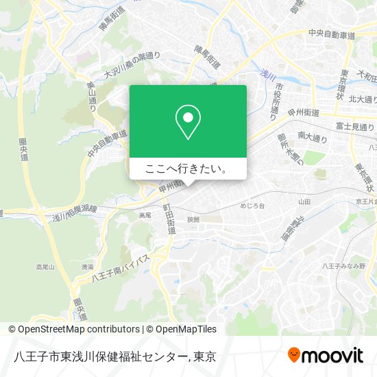 八王子市東浅川保健福祉センター地図