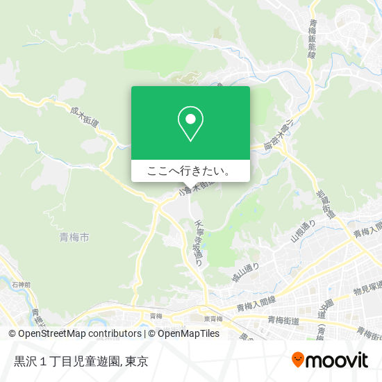 黒沢１丁目児童遊園地図