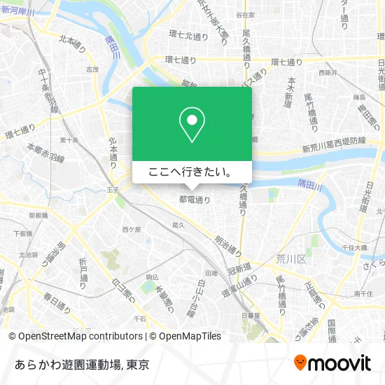 あらかわ遊園運動場地図