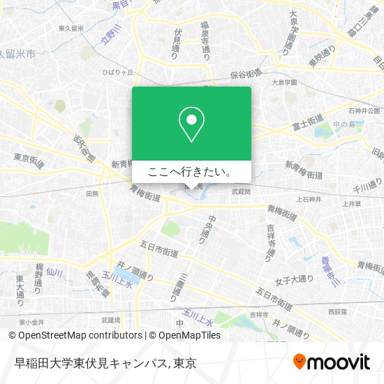 早稲田大学東伏見キャンパス地図
