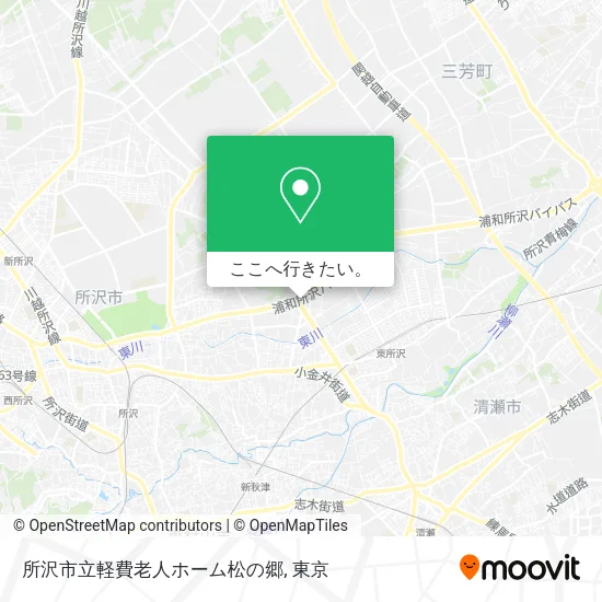 所沢市立軽費老人ホーム松の郷地図