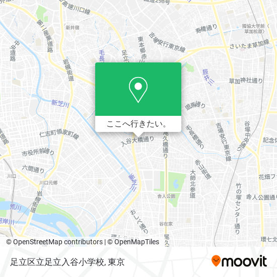 足立区立足立入谷小学校地図