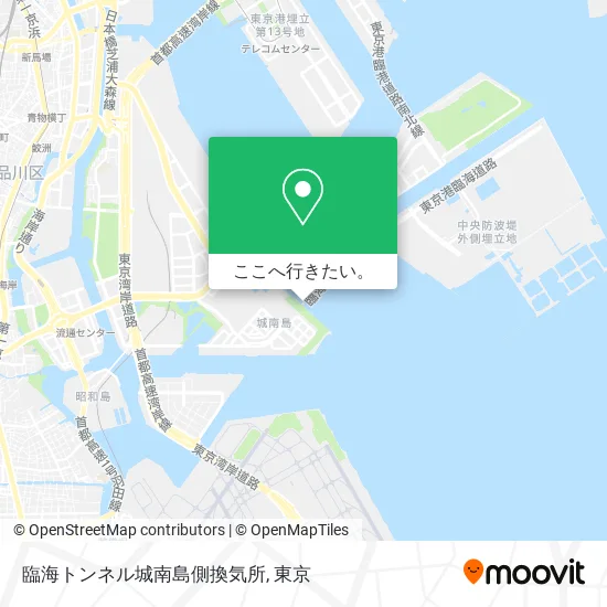 臨海トンネル城南島側換気所地図