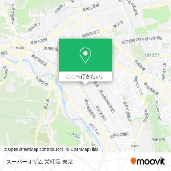スーパーオザム 栄町店地図