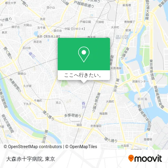 大森赤十字病院地図