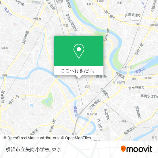 横浜市立矢向小学校地図