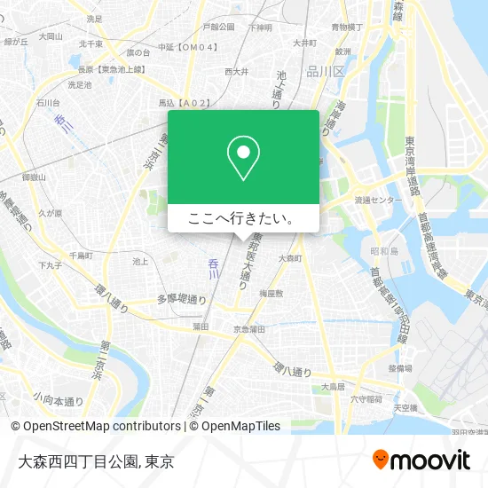 大森西四丁目公園地図