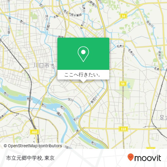 市立元郷中学校地図