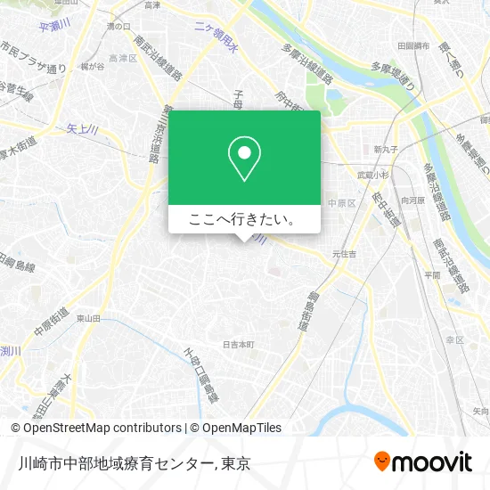 川崎市中部地域療育センター地図