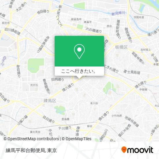 練馬平和台郵便局地図