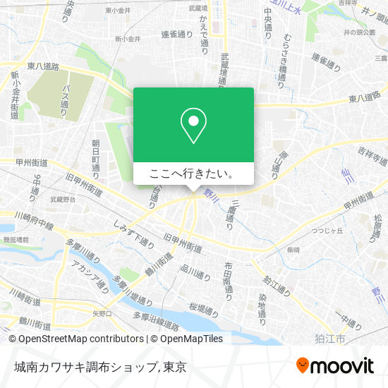 城南カワサキ調布ショップ地図
