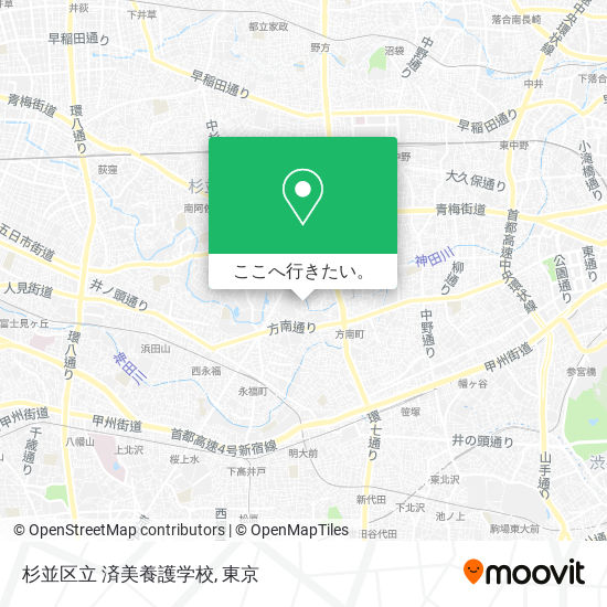 杉並区立 済美養護学校地図