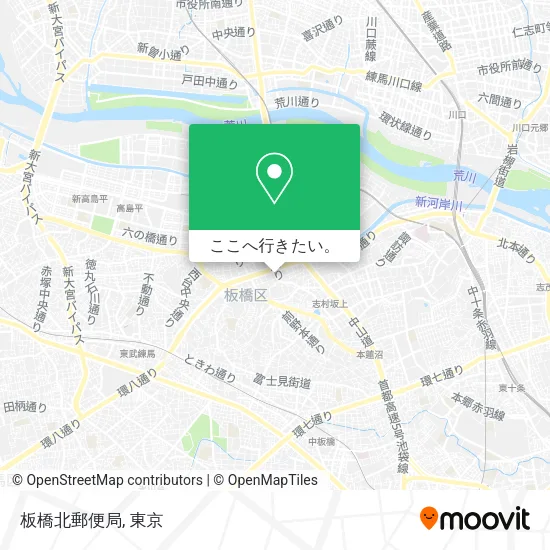 板橋北郵便局地図