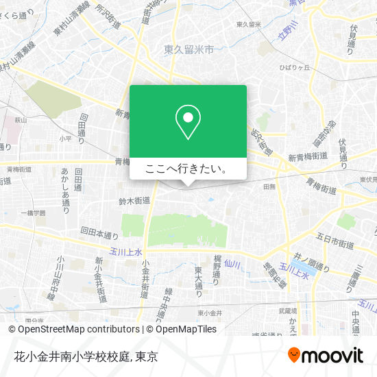花小金井南小学校校庭地図