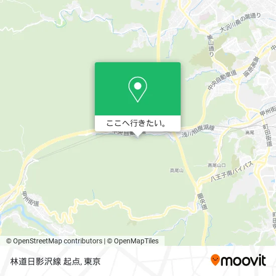 林道日影沢線 起点地図