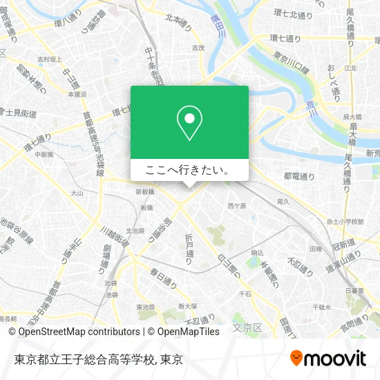 東京都立王子総合高等学校地図