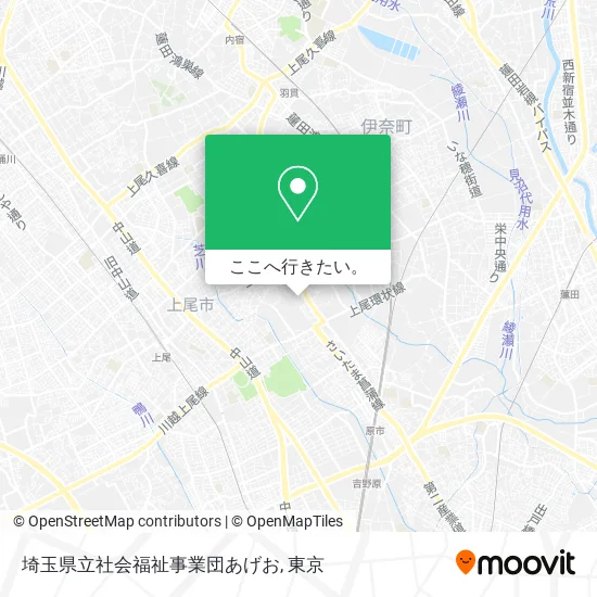 埼玉県立社会福祉事業団あげお地図