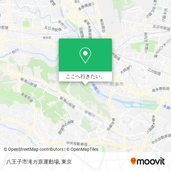 八王子市滝ガ原運動場地図