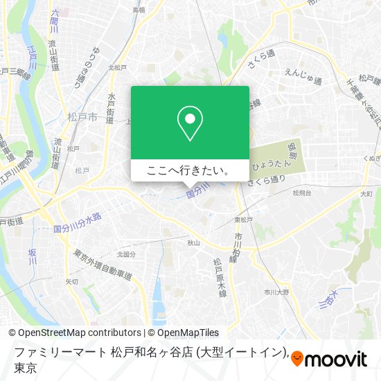 ファミリーマート 松戸和名ヶ谷店 (大型イートイン)地図