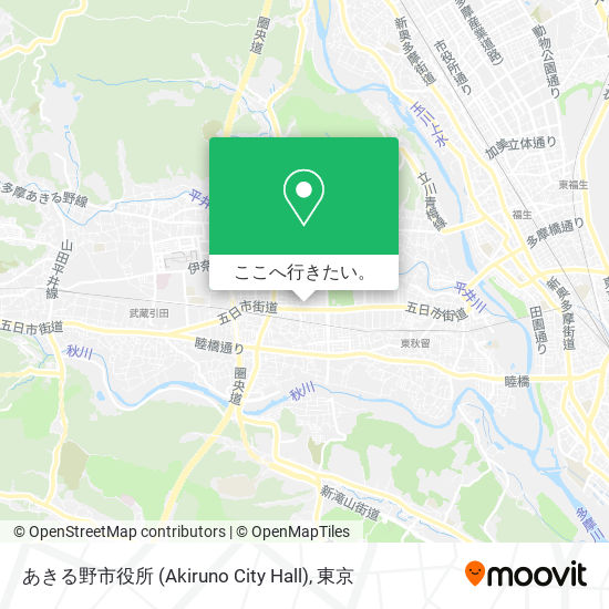 あきる野市役所 (Akiruno City Hall)地図