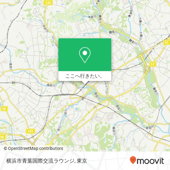 横浜市青葉国際交流ラウンジ地図