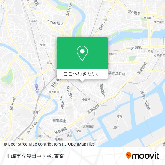 川崎市立渡田中学校地図
