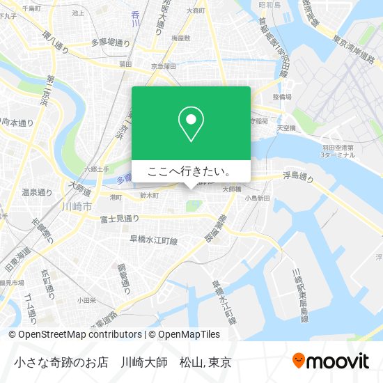 小さな奇跡のお店　川崎大師　松山地図