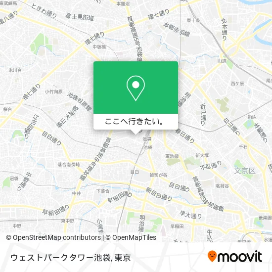 ウェストパークタワー池袋地図